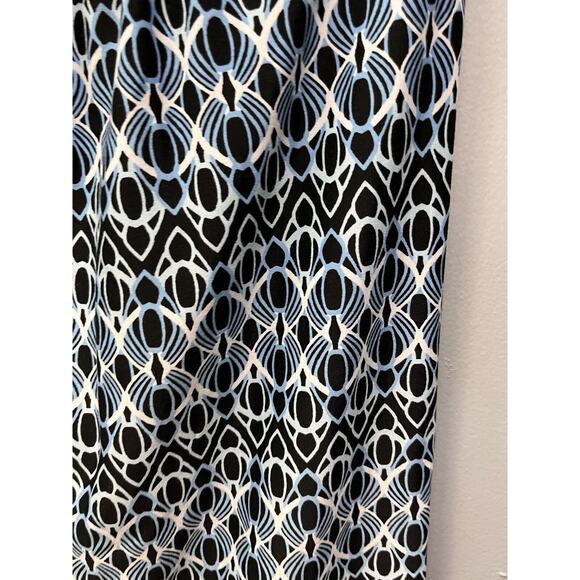 Soma Sleeveless Dress Womens Small Blue White Stretch Surplice Twist Front‎ - Picture 5 of 5